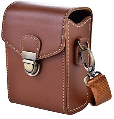 MUZIRI KINOKOO GR Case/Sony RX100 Case PU Leather Camera Universal Bag - Compatible for Sony RX100 Series/GR Series/Canon G7X2/G7X3 /SX720/SX730/SX740/G9X/G9X II Camera - Brown