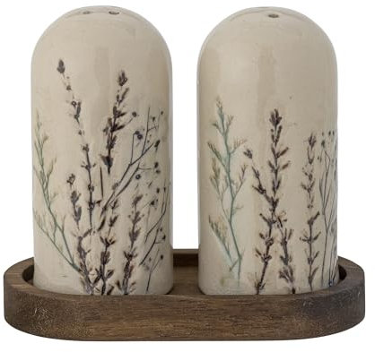 Bloomingville - Bea Salz- und Pfefferstreuer-Set, Natur, Steingut (82058377)