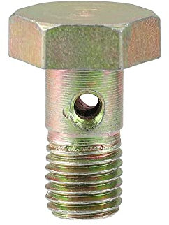 A ABSOPRO 1Pcs M10X1.25 Banjo Verrouille Frein Doubler Raccord Adaptateur Fer Bronze Ton