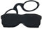 MMOWW Lesebrille mit Universal Kompaktetui für Damen und Herren, Ultraleichtes Mini Nose Clip leichte Brillen Rutschfest Lesehilfe (Schwarz, +2.0)