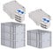 PROREGAL SuperSparSet 5x Eurobox NextGen Economy mit Scharnierdeckel & blauen Verschlüssen | Griffe geschlossen | HxBxT 22x40x60cm | 44 Liter | Eurobehälter Transportbox Transportbehälter