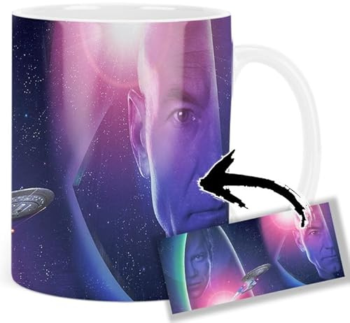 Generations James T Kirk William Shatner Jean-Luc Picard Patrick Stewart Tasse Keramikbecher Mug AAA