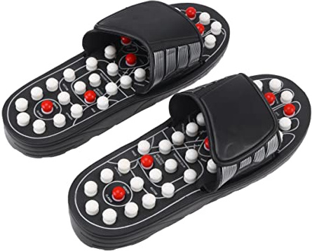 SOLUSTRE Akupunktur Massage Schuhe Hausschuhe Sandalen, Reflexzonenmassage Tool Fußmassage für Plantarfasziitis, Fersensporn, Weihnachtsgeschenke für Mama und Papa