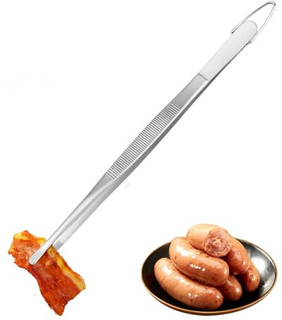 haierdidi Pincettes de cuisine en acier inoxydable, 30 cm, pinces de cuisine, pinces de cuisine, pinces pour barbecue, adaptées aux barbecues, réunions de famille, barbecues en plein air, restaurants