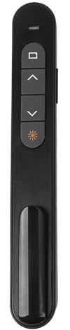 VBESTLIFE Kabellose Presenter-Fernbedienung, Präsentationszeiger-Clicker mit Hyperlink und Lautstärkeregelung, Tragbarer USB-PPT-Clicker für das Büro Im Klassenzimmer