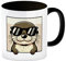Retro Otter mit Sonnenbrille Kaffeebecher in schwarz Lustige Retro Otter Tasse Humorvoll Tiermotiv Wassermarder Kaffeetasse Flussotter Meerotter mit Brille