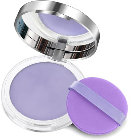 LOPHE Cipria da Viso Compatta in Gel Effetto Natural, Candy Bella Cipria Fissante Trucco, Sottile e Traspirante, Polvere Opacizzante a Lunga (Viola)