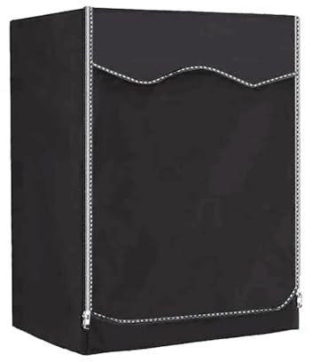 Funda protectora para muebles de jardín Cubierta Para Lavadora De Carga Superior Y Frontal Para Exteriores, Cubierta Para Secadora, Protección Solar Impermeable A Prueba De Polvo(Negro,60x55x85cm)