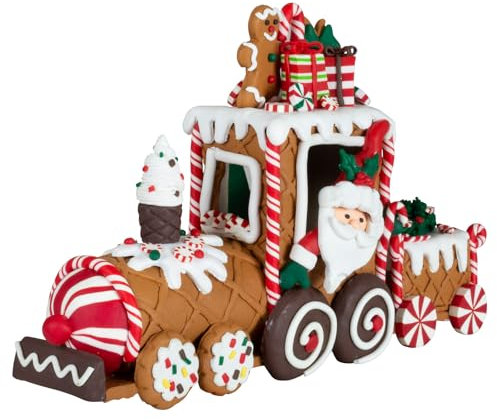 Christmas Paradise Deko Lebkuchenzug 27cm Weihnachtliche Dekoration Tischdeko braun