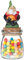 Biscottiera di Natale | Contenitore per biscotti Gnome | Barattoli trasparenti | Utensili da cucina a tema Gnomo e barattolo multiuso con 16x5x5 cm/6,3x1,97x1,97 pollici per buffet, caffè, farina