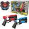 Bladez Toyz Laser Tag Game for Kids with 15M Range & Sensor Armour - 2 Player Shoot Lazer Tag Game - Laser Guns for Kids with Combat Sounds - Lazer Tag Gun Set with Vibration Hit Alert, Green/Orange