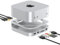 Akyyajaure Mac Mini-Hub: 10-in-1 Aluminium-Ständer und Dock für Mac Mini M4 Pro mit M.2 NVMe SSD-Gehäuse, 4K60hz HDMI, 10 Gbit/s USB-A x 2, SD/TF-Kartenleser, USB 2.0