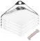 FOGAWA 3 x 4 m Bâche Transparente avec œillets, 400g/m² Bâche Imperméable en PVC, Bâche de Protection Exterieur, avec 10m de Corde de Fixation, pour Jardins, Serres, Plantes, Piscines, Garages