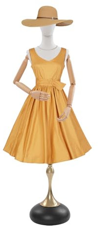 ROMYIX Weibliche Schneiderpuppe, Schneiderpuppe mit Einstellbarer Höhe, Kleid Display Stand