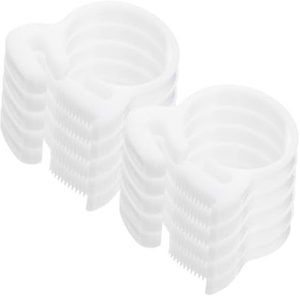 CLISPEED 10 Pièces Collier de Serrage Plastique Fixations de Tuyau Nylon pour Piscine et Irrigation Installation Rapide et Blanche
