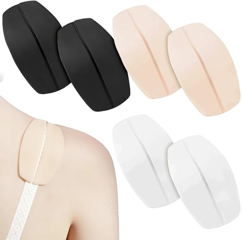 6 Stück BH Trägerpolster, Weiche Silikon-BH-Träger-Kissen Halter, rutschfeste Schulterpolster, BH Träger Halter zur Entlastung der Schultern, Geeignet für Frauen und Mädchen 