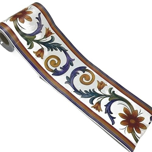 Cenefa Adhesiva Para Pared 10M autoadhesivo PVC cintura pared ajuste cocina baño línea rodapié telón de fondo papel pintado pegatina sala de estar decoración del hogar(1 Roll-04)