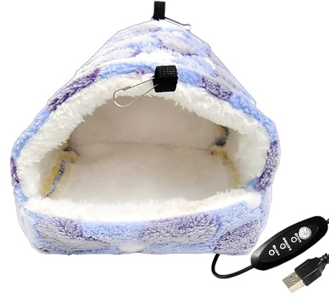 Generico Riscaldo – Hamaca calefactora para pájaros ajustable con USB – Cama calefactora para pájaros | para guacamayas, periquitos, pinzones inseparables para la reproducción