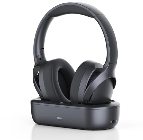Monodeal Wireless Headphones for TV Watching, Supports Digital Optical RCA AUX 3.5 MM, Plug and Play,No Audio Delay, TV Headphones Wireless with Charging Dock