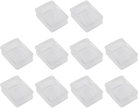 Wasserdichte transparente Wippschalter-Abdeckung, kompatibel mit rechteckigen Standardschaltern, 19 mm x 13 mm, Silikon-Schutzkappe mit Frontclip-Design, 10 Stück