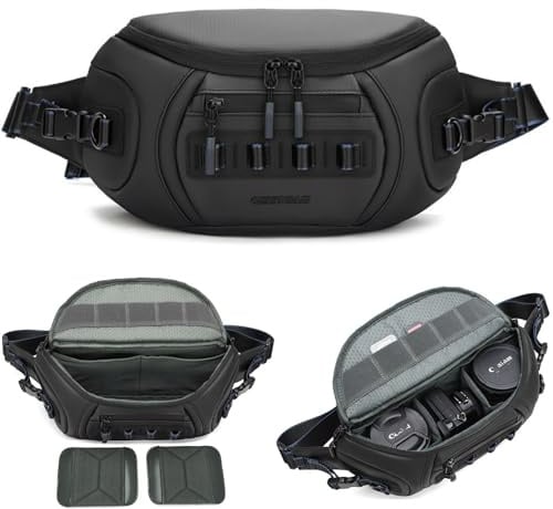 Borsa Monospalla Fotocamera Impermeabile Tessuto Oxford con 2 Divisori #514 | Sling Fotocamera borsa a tracolla per Mirrorless e Reflex