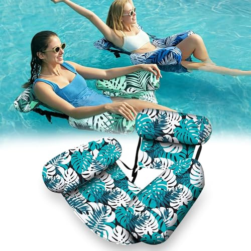 Sedia Galleggiante Per Piscina, Pvc Poltrona Galleggiante Piscina, Con Stampa A Foglia D'Acero, Multifunzionali Sedia Galleggiante Gonfiabile, Ideale Per Feste Estive E Attività Acquatiche