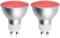 Bonlux GU10 LED Lampe 5W Reflektorlampe Rot Birnen AC 220-240V Farbe Deckenfluter Leuchtmittel 120° Gred (2 Stück Nicht Dimmbar)