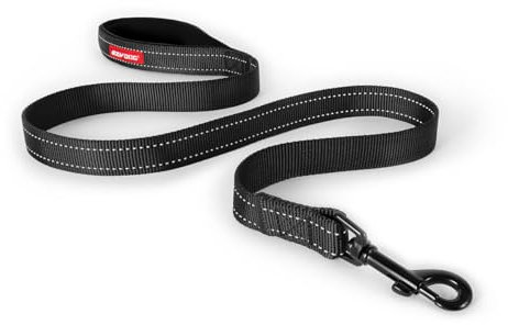 EzyDog Hundeleine für Mittelgroße und Große Hunde - 'Essential' Leine für Hunde - Stabil, Reflektierend (120cm, Schwarz)