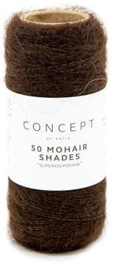 Concept Katia 20g SuperKid Mohair - Farbe: 15 - schokoladen-braun - einem Premium-Garn in 50 fantastischen Farben