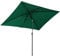Outsunny 3x2m Patio Parasol Garden Umbrellas Canopy with Aluminium Tilt Crank Rectangular Sun Shade Steel, Green