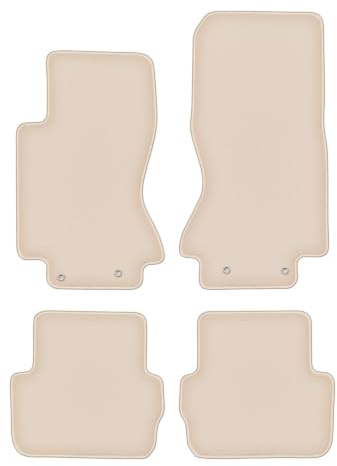 Wielganizator Automatte – Passend für Jaguar S-Type X204 Limousine 2002-2008 – Velours – Autozubehör - Auto Fußmatten – Fußmatte Auto – 4-teilig - beige