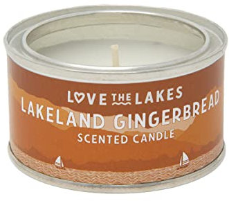 Love the Lakes Lakeland Gingerbread Fragranced Candle Tin - 3 Sizes with The Distinctive Aroma of Home Made Gingerbread (Small)