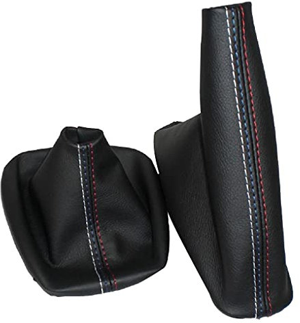 Schaltknauf Auto-Umschaltungs-Gang-Stick-staubfeste Abdeckung Handbremsgriff Faux-Leder-Abdeckung Fit verwenden for BMW E30 E36 E34 E46 Z3 Manuelle Modelle SchaltknäUfe
