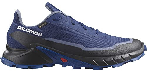 Salomon Alphacross 5 Gore-Tex Herren Wasserdichte Trailrunningschuhe, Starker Grip, Wasser- und Wetterschutz, Anhaltender Komfort, Blue Print, 41 1/3