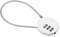 PATIKIL Combination Serrure 8 Pouce, 3 Chiffres Extérieur Cadenas à Code Etanche avec Câble Métallique pour Bagages Salle de Sport Casier Clôture Boîte à Outils Sac à Dos, Blanc