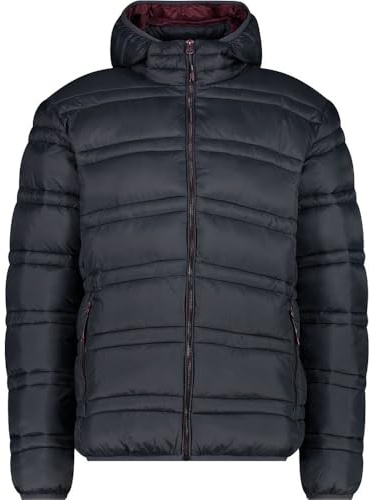 CMP - Herrenjacke mit Kapuze und Druckknöpfen, Anthrazit, 54