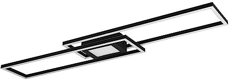 Trio Leuchten LED Deckenleuchte Ganado 670710532, Metall Schwarz matt, inkl. 38 Watt LED, Fernbedienung, Farbwechsler, Nachtlicht