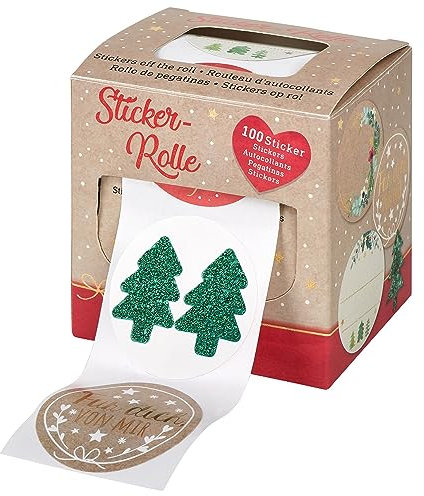moses. Sticker-Rolle Winterwunder, 100 selbstklebende Geschenketiketten und Schmucksticker zum Basteln, Dekorieren und Beschriften, Geschenk zu Weihnachten und für den Adventskalender