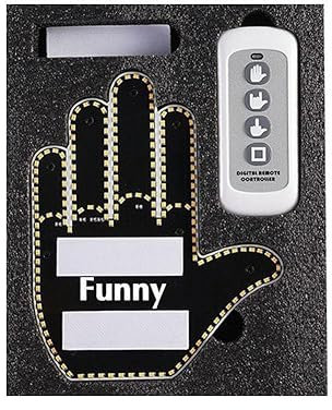 ZOHIKO Divertente Auto Luce Dito Con Rabbia Strada A Distanza Segnali Medio Gesto Mano Lampada Da Corsa Adesivo Finestra Per Pannello Universale Glow