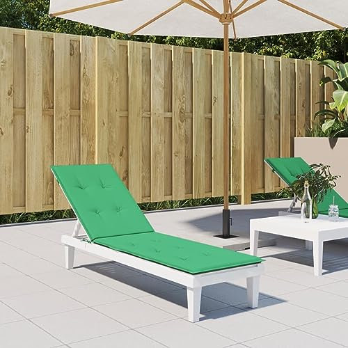 CIADAZ Liegestuhl-Auflage, Hollywoodschaukel Auflage, Sonnenliege Auflage, Gartenliege Auflage, Liegenauflage, Deckchair Auflagen, Grün (75+105) x50x3 cm