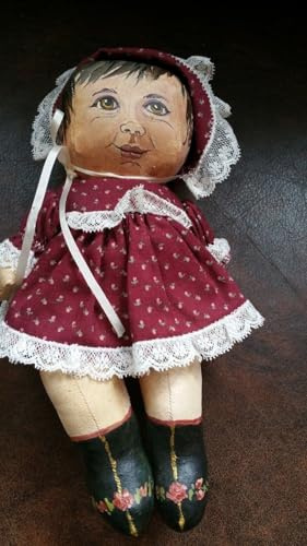 Maree Antique Machete Doll 8' Oil Painted Face Columbia? Cloth Doll- not Sure?