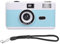 Appareil Photo argentique 35 mm, Appareil Photo Vintage Portable, Design Multifonctionnel, Appareil Photo réutilisable, Flash intégré, avec Objectif 28 mm F/8, Vitesse (Bleu Blanc)