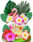 JeVenis Tropischer Flamingo Geburtstag Kuchen Topper Strand Kuchen Dekorationen Hawaii Kuchen Topper Strand Kuchen Topper Dekorationen für Geburtstag