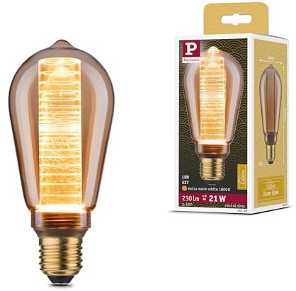 Paulmann 28599 LED lamp ST64 Inner Glow 4W Retro lamp Gold with Glass Inner Bulb 1800K Gold Light E27