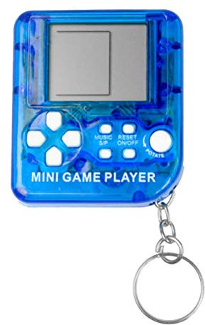 Macabolo Mini Porte-clés rétro Classique Game Portatif Console LCD Joueurs de Jeu Anti-Stress Jouets électroniques Porte-clés