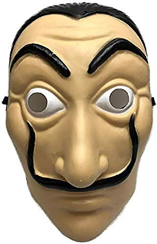 Shop Due Mari Maschera Carnevale, Halloween, Salvador Dalì in PVC Alta Qualità, Dalì Mask