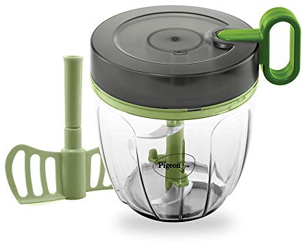 Pigeon - Hachoir Pro XL pratique et compact avec lames en acier inoxydable – Grand hachoir à main