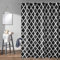 Trimming Shop Shower Curtain Polyester Fabric Bathroom Curtain Mould & Mildew Resistant With 12 Curtain Hook Waterproof Bath Curtain 180 x 200cm Long Shower Curtain Liner Washable, Black Trellis