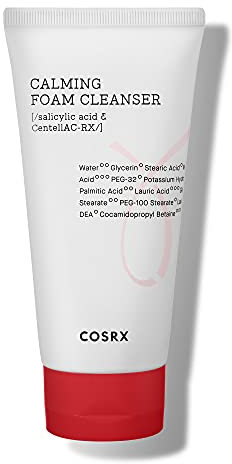 COSRX AC Collection Calming Foam Cleanser, Salicylsäure Akne-Gesichtsreinigerr, Korean Skincare150ml/5.07 fl.oz