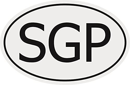 U24 Aufkleber Autokennzeichen SGP = Singapur Autoaufkleber Sticker